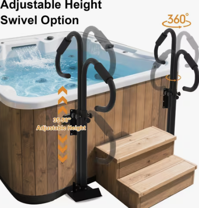 Adjustable 360° Swivel Hot Tub Rail